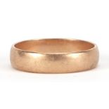 George V, 9ct gold wedding band, hallmarked London 1923, size O, 2.6g :For Further Condition Reports