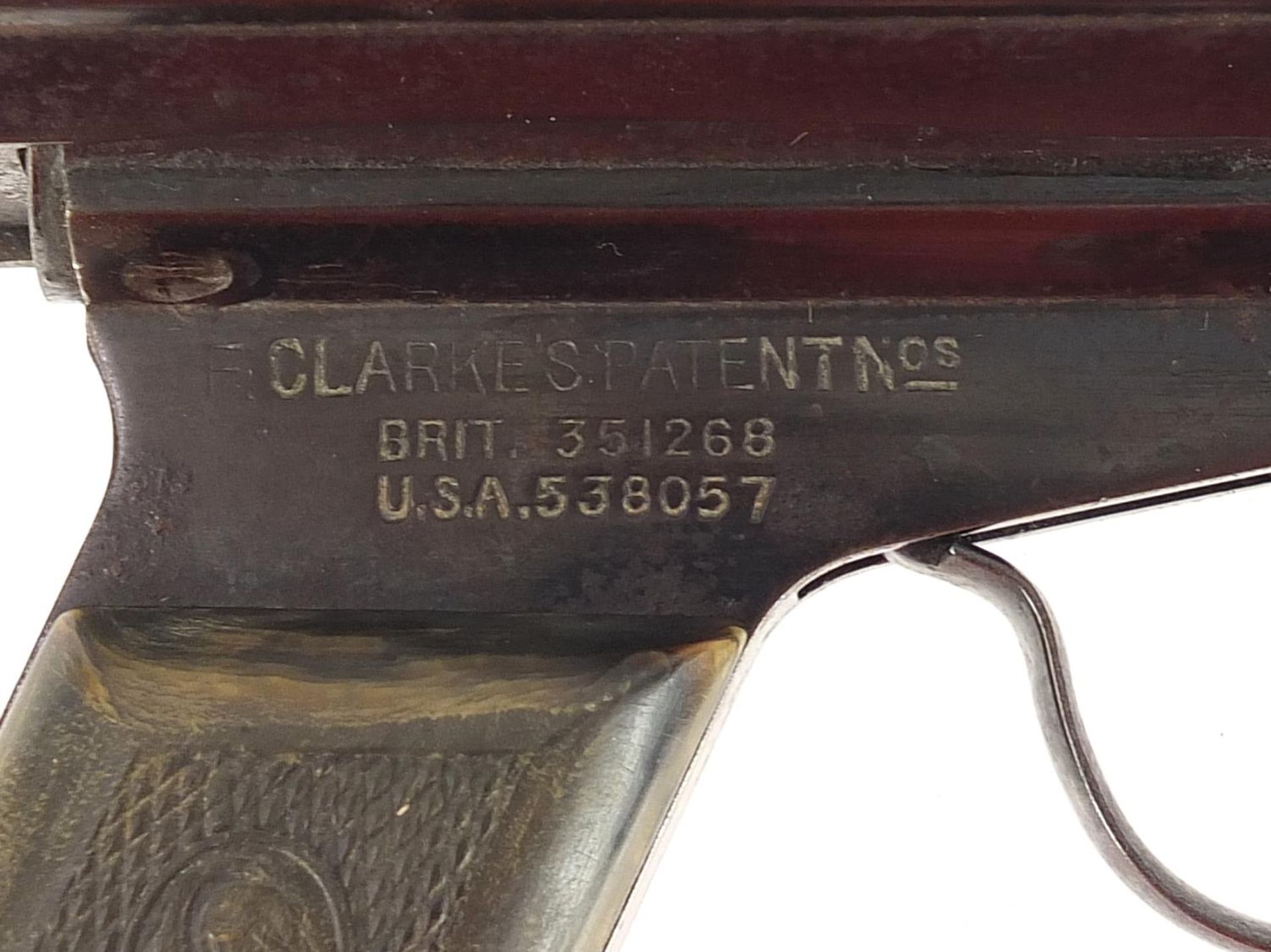 Vintage Accles & Shelvoke Ltd Warrior side lever air pistol, F.Clerks Patent, 19cm in length :For - Image 5 of 6