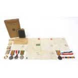British military World War I and World War II three medal group relating to Cpl F H Dann of the