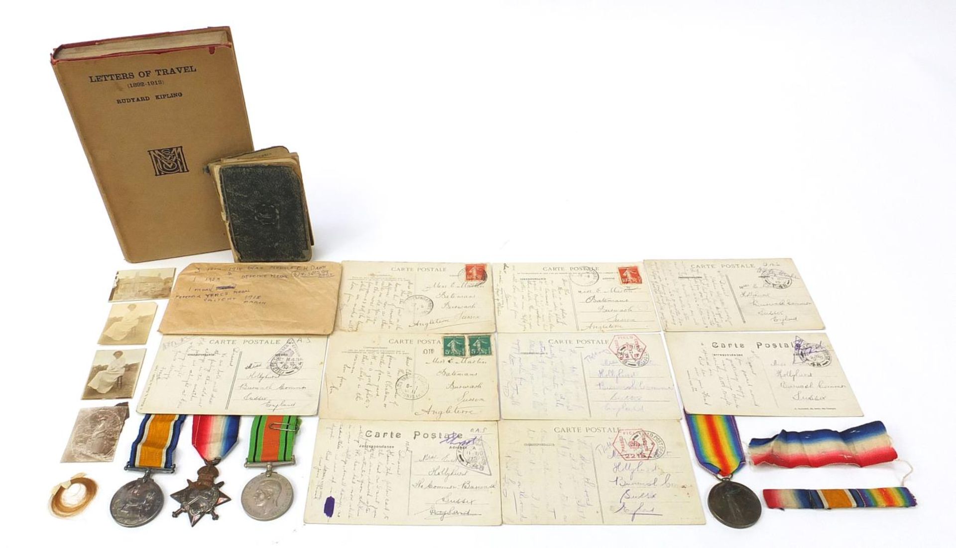 British military World War I and World War II three medal group relating to Cpl F H Dann of the