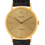 Rolex, gentlemen's 18ct gold Cellini manual wristwatch, model 4112, 32mm in diameter :For Further
