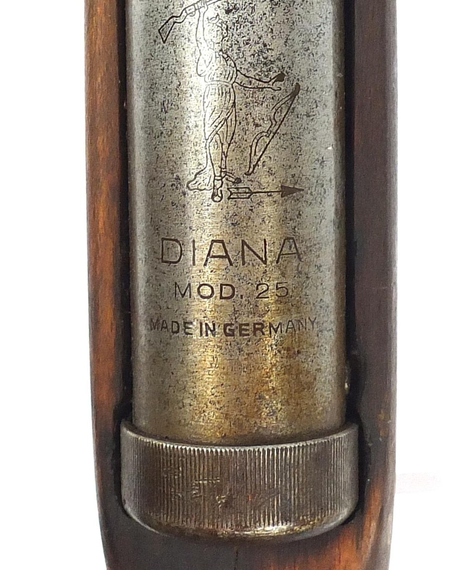 Vintage Diana MOD .25 cal break barrel air rifle, 97cm in length :For Further Condition Reports - Bild 3 aus 4