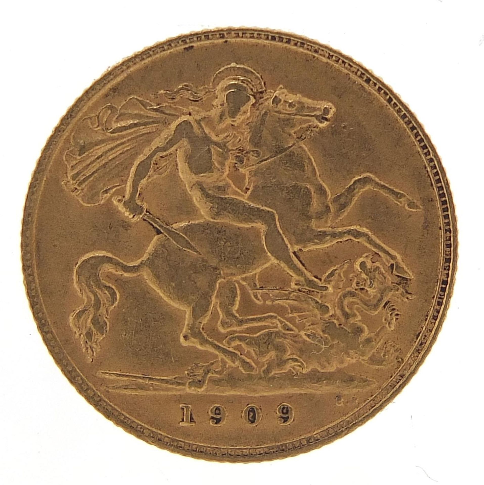 Edward VII 1909 gold half sovereign :For Further Condition Reports Please Visit Our Website, Updated - Image 2 of 2