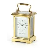 London Clock Co, brass cased carriage clock with Roman numerals, 11cm high :For Further Condition