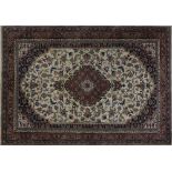 Rectangular Persian rug having all over floral design and central medallion, 183cm x 126cm :For