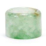 Chinese green jade ring, 3.2cm in diameter :For Further Condition Reports Please Visit Our
