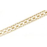 9ct gold multi link bracelet, 17cm in length, 6.0g :For Further Condition Reports Please Visit Our