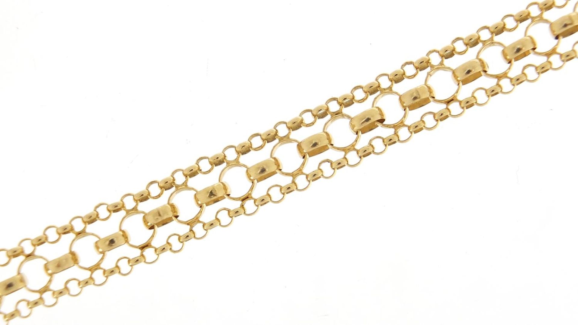 9ct gold multi link bracelet, 17cm in length, 6.0g :For Further Condition Reports Please Visit Our