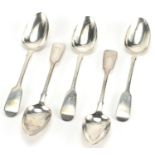 Charles Boyton, set of five Victorian silver spoons, London 1847, 17cm in length, 153.8g :For