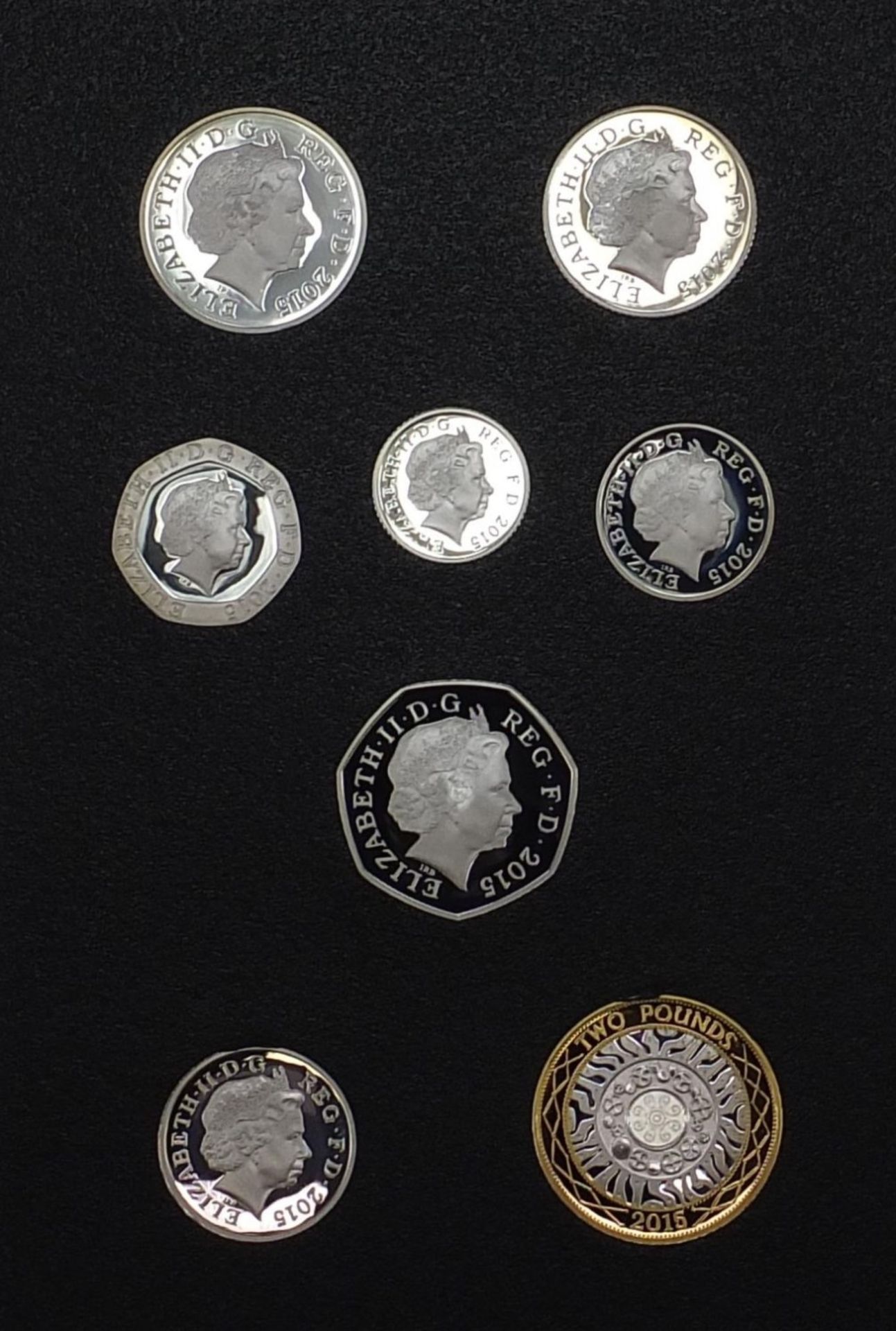 The Fifth Circulating Coin Portrait First and Final editions silver proof coin set with fitted - Image 3 of 8