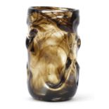 Geoffrey Baxter for Whitefriars, large knobbly glass vase, 26cm high :For Further Condition