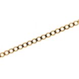 9ct gold curb link necklace, 50cm in length, 5.7g :For Further Condition Reports Please Visit Our