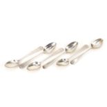 John & Henry Lias, set of six George IV silver teaspoons, 13cm in length, 86.0g :For Further