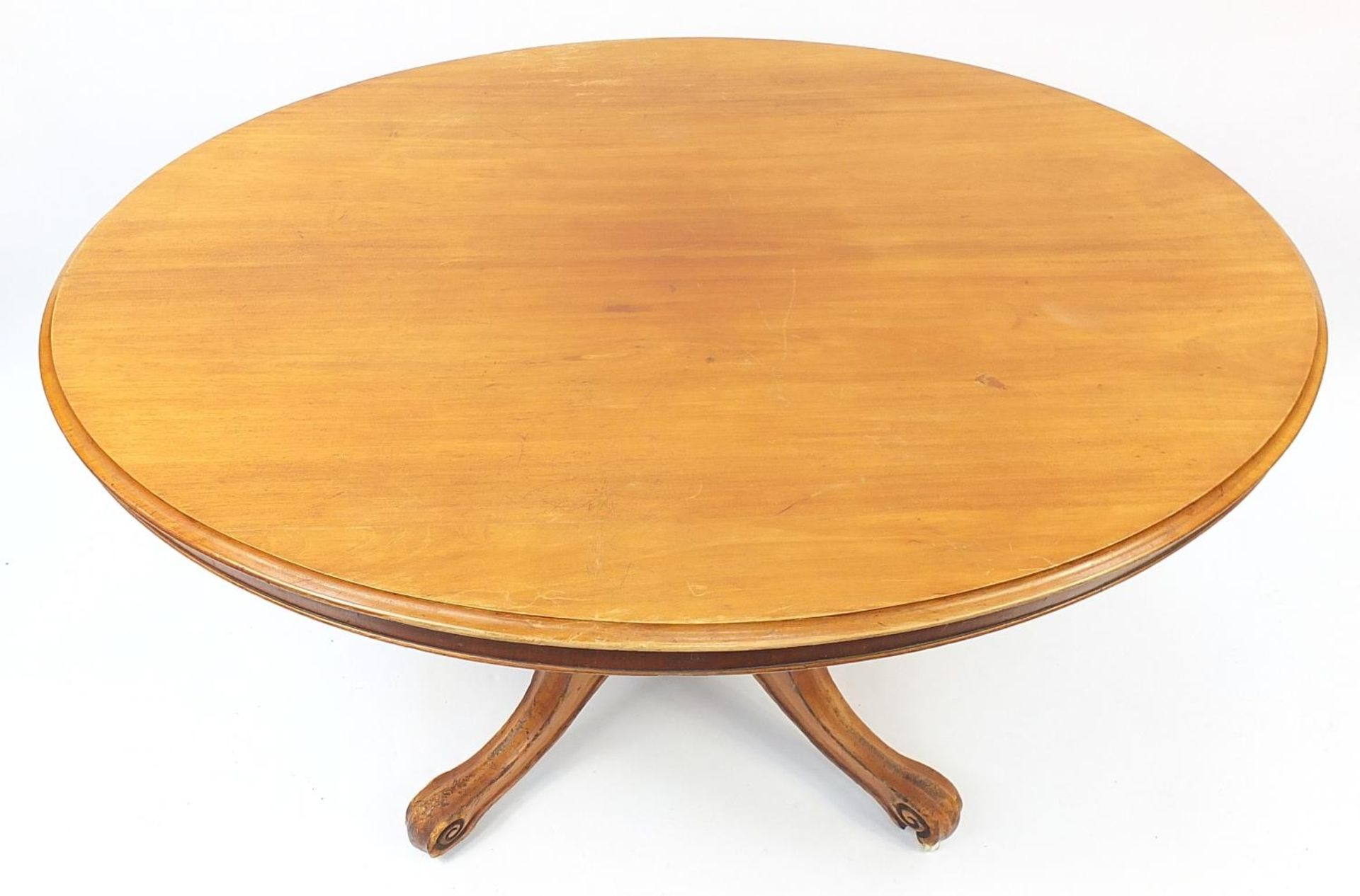 Victorian mahogany tilt top table, 70cm H x 135cm W x 100cm D :For Further Condition Reports - Image 2 of 3