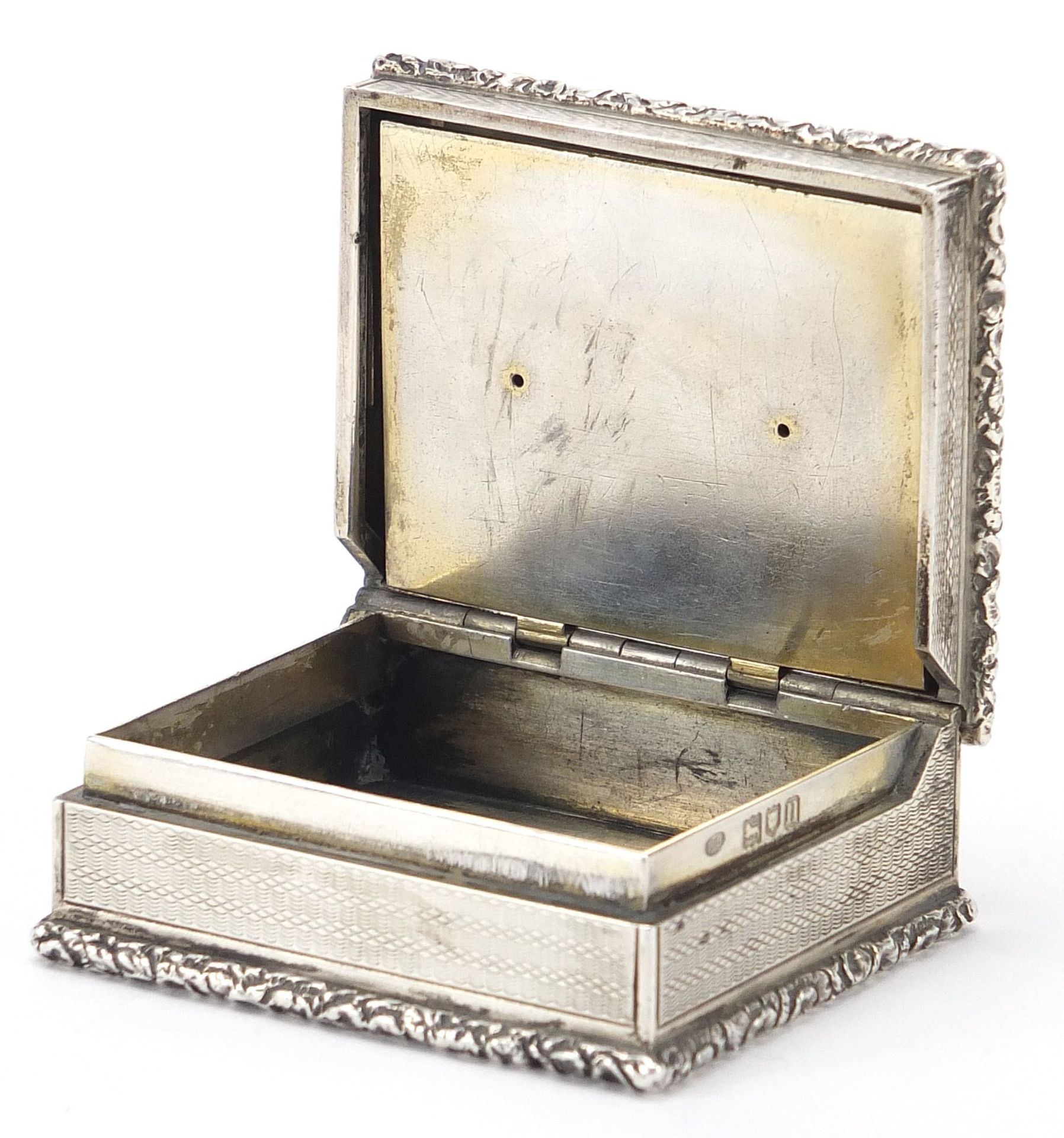 Frederick Thomas Buckthorpe, Edward VII silver snuff box with secret compartment to the hinged - Bild 2 aus 9