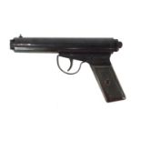 Vintage Accles & Shelvoke Ltd Warrior side lever air pistol, F.Clerks Patent, 19cm in length :For