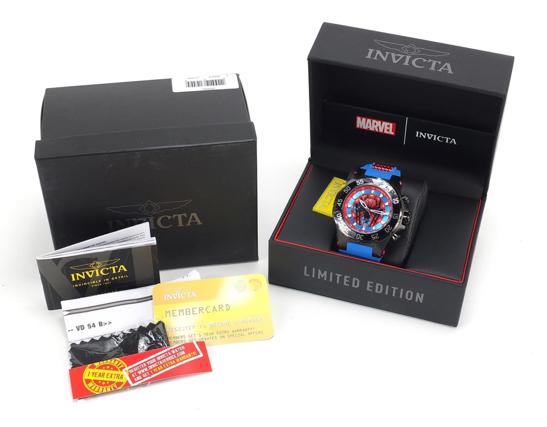 Invicta, gentlemen's Marvel Spiderman wristwatch with box and paperwork, limited edition 0741/ - Image 6 of 7