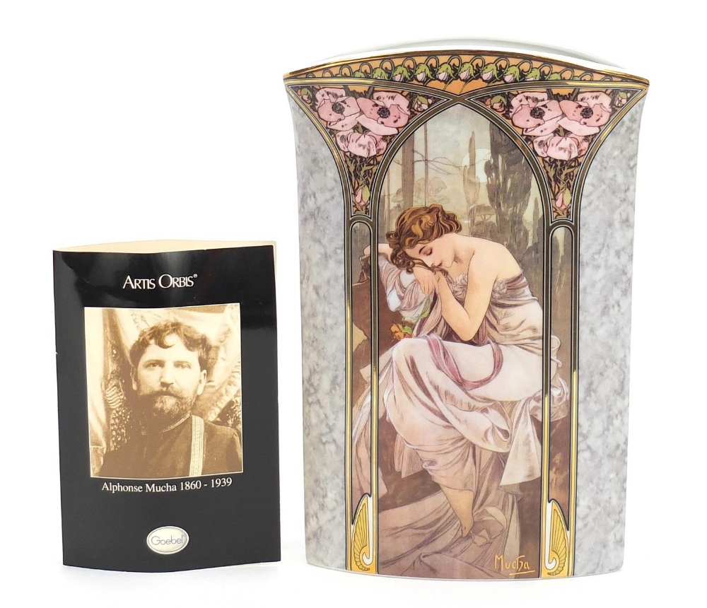 Goebel Artis Orbis, Brightness of Day Night's Rest vase designed by Alphonse Mucha, limited