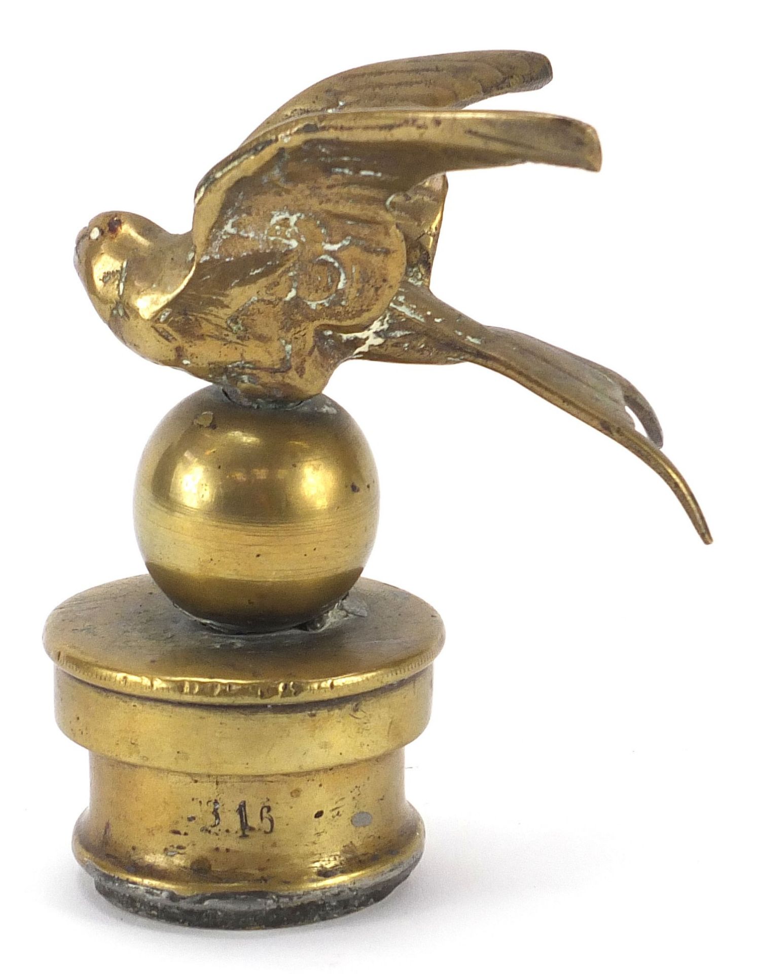 Early 20th century bronze swift car mascot, 14.5cm high :For Further Condition Reports Please - Image 2 of 4