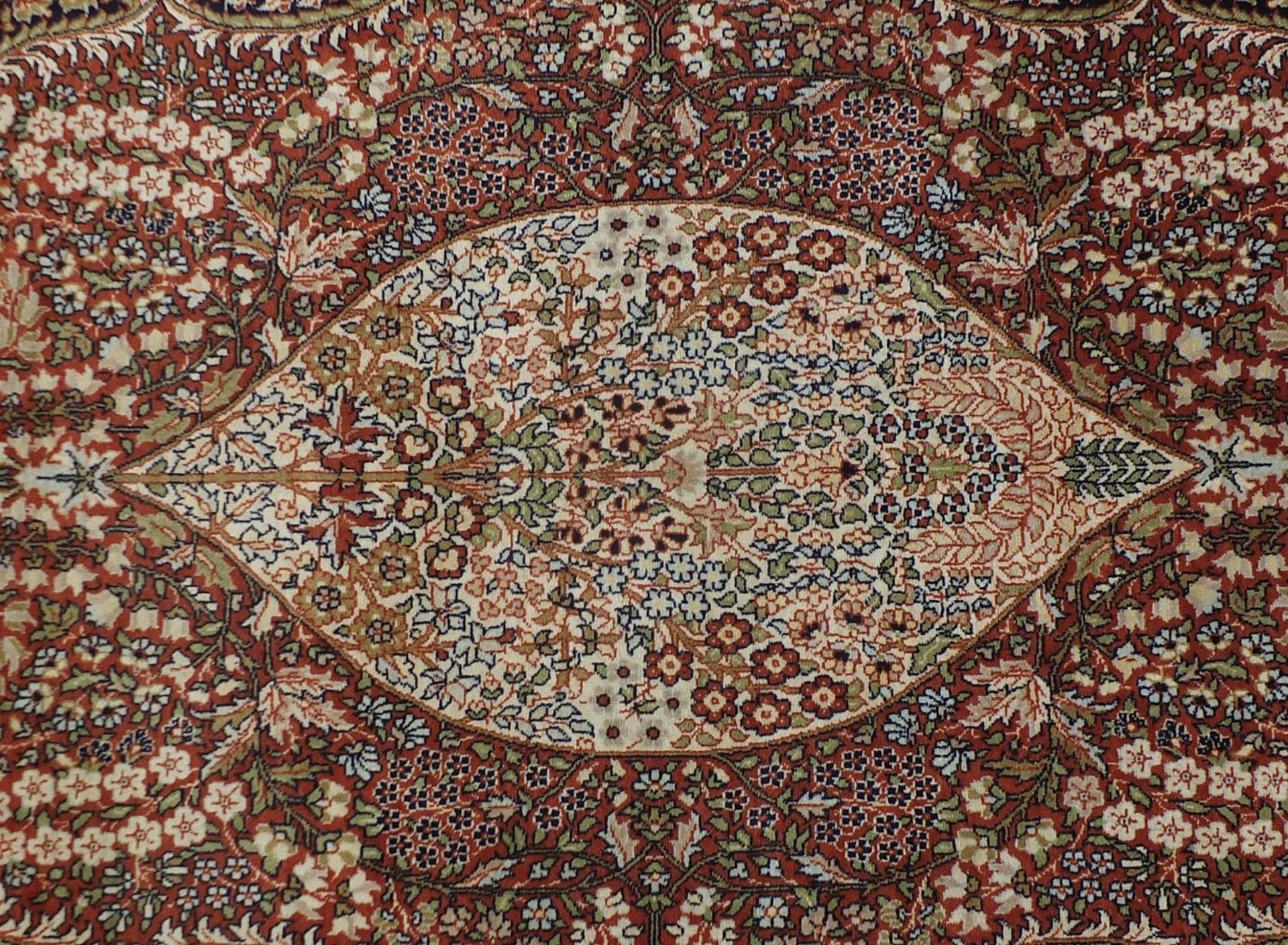 Rectangular Persian rug having an all over floral design with traditional medallion, 224cm x - Image 2 of 4