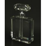 Large Art Deco style clear glass scent bottle, 26cm high :For Further Condition Reports Please Visit