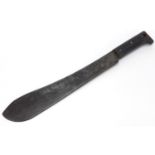 American World War II machete by Collins & Co, numbered 1250, dated 1944, 49.5cm in length :For