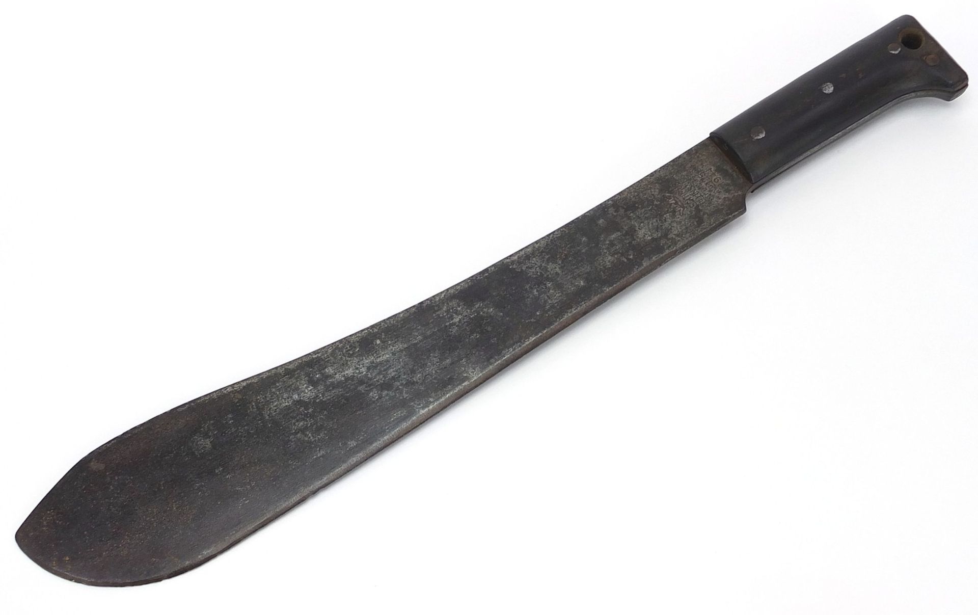 American World War II machete by Collins & Co, numbered 1250, dated 1944, 49.5cm in length :For
