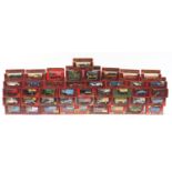 Collection of Matchbox Models of Yesteryear die cast model vehicles with boxes including Y-29 1919