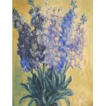 Still life bluebells, watercolour, mounted and framed, 63cm x 48.5cm excluding the mount and