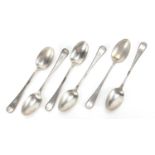 Joseph Rodgers & Sons, set of six George V silver teaspoons, Sheffield 1912, 11cm in length, 86.