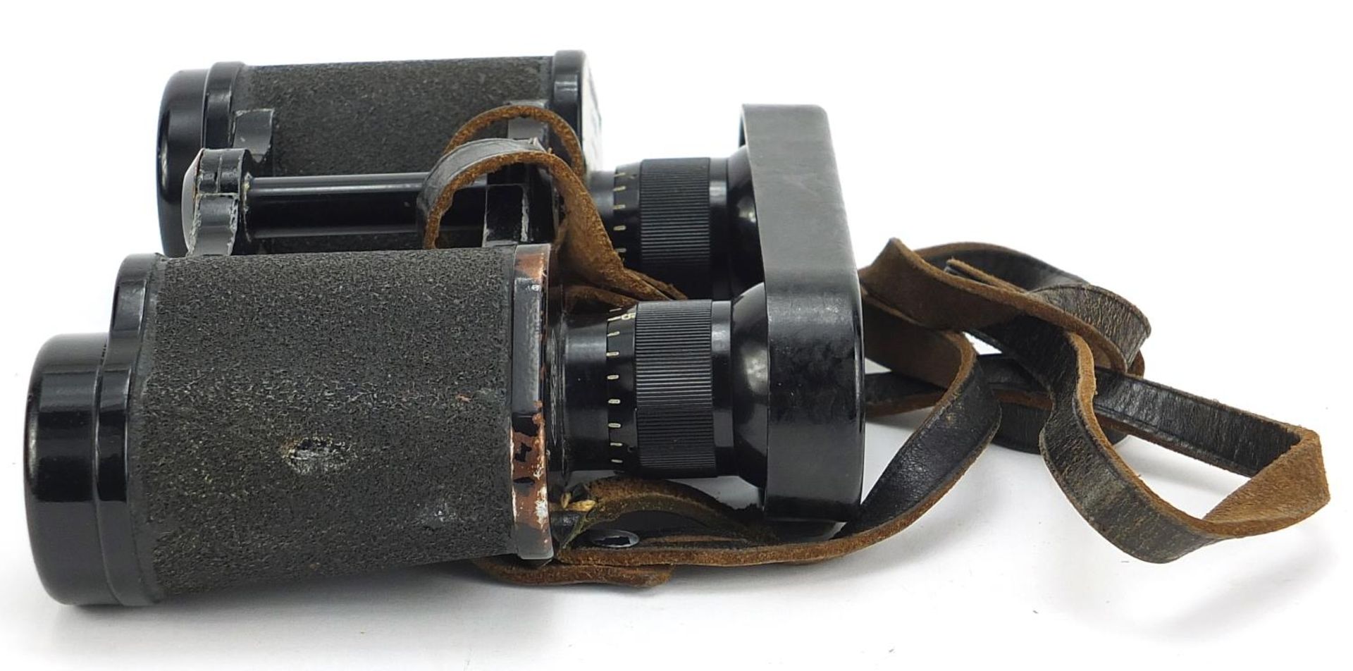 Pair of military interest Carl Zeiss Jena 6 x 30 binoculars with case numbered 1941734 :For - Image 4 of 8