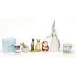 Collectable china including a Lladro figurine of a fairy, Villeroy & Boch Father Christmas