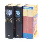 Three Harry Potter hardback books by J K Rowling with dust jackets comprising Order of the Phoenix