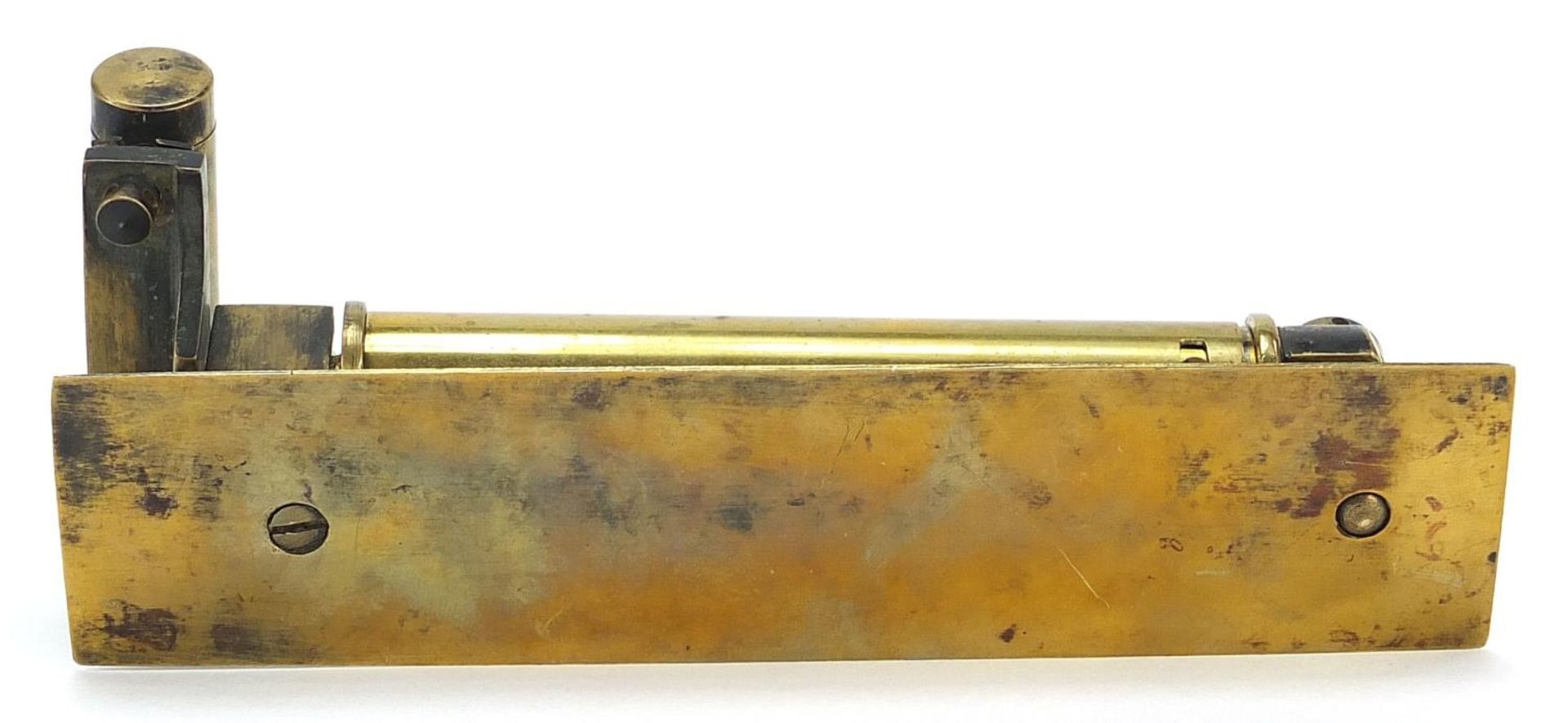 Antique brass spirit level, 15.5cm in length :For Further Condition Reports Please Visit Our - Image 3 of 3