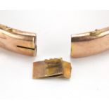 Broken Victorian 9ct rose gold bangle, 9.8g :For Further Condition Reports Please Visit Our Website,