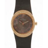 Skagen, Danish ladies' wristwatch set with clear stones, the case 26mm wide :For Further Condition