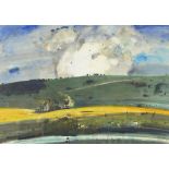 Bill Day '06 - Sussex landscape, mixed media, details verso, mounted, framed and glazed, 72.5cm x