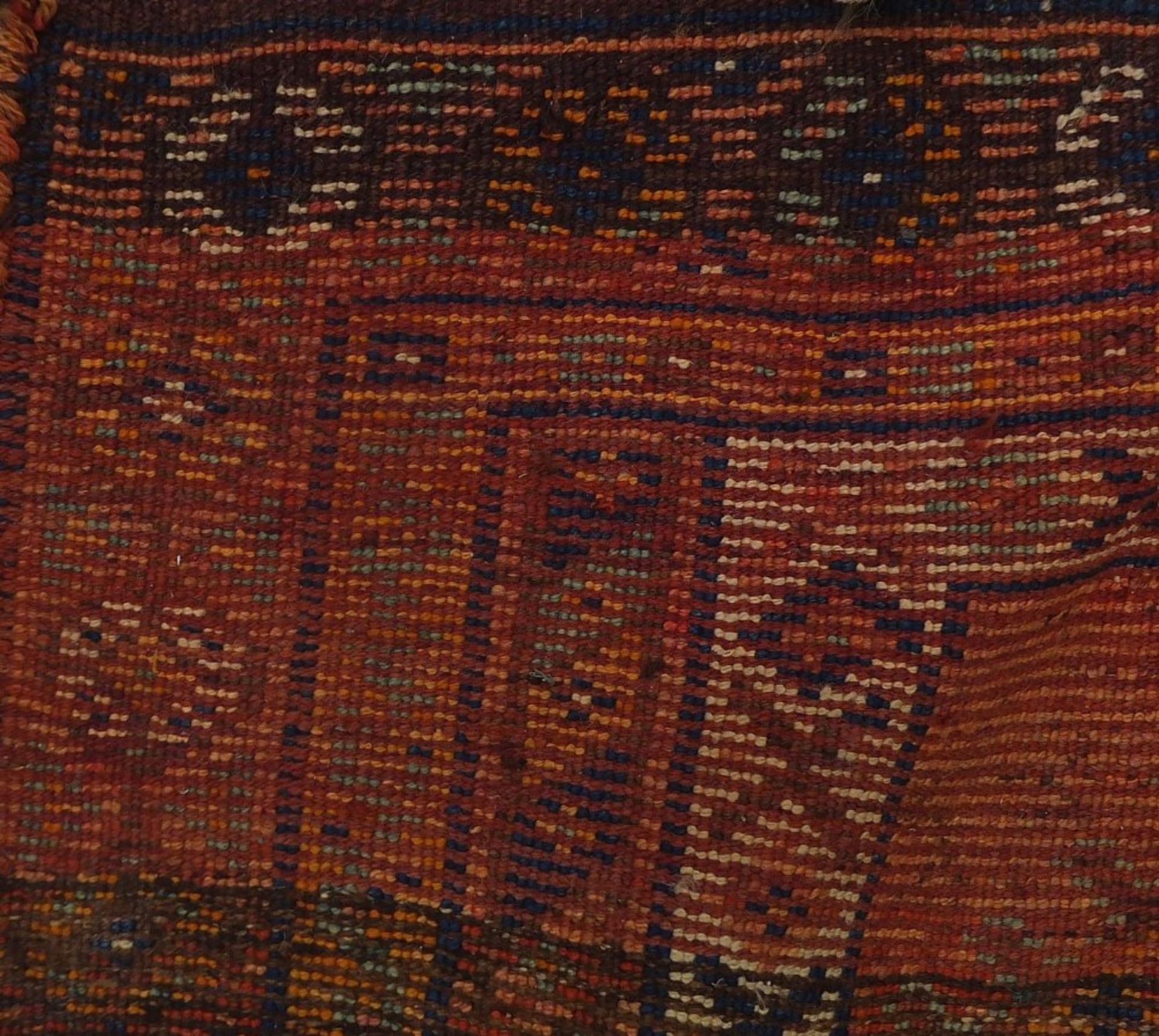 Rectangular Turkish kilim design carpet runner wtith repeat central medallion, 270cm x 104cm :For - Image 4 of 4