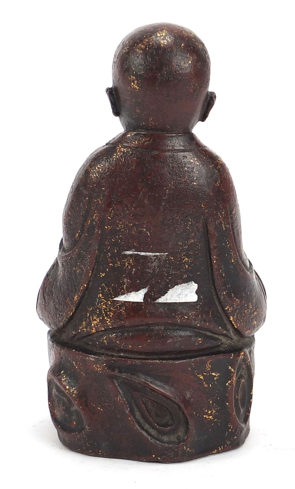 Chino Tibetan partially gilt bronze figure of young Budda, 22.5cm high :For Further Condition - Image 4 of 7