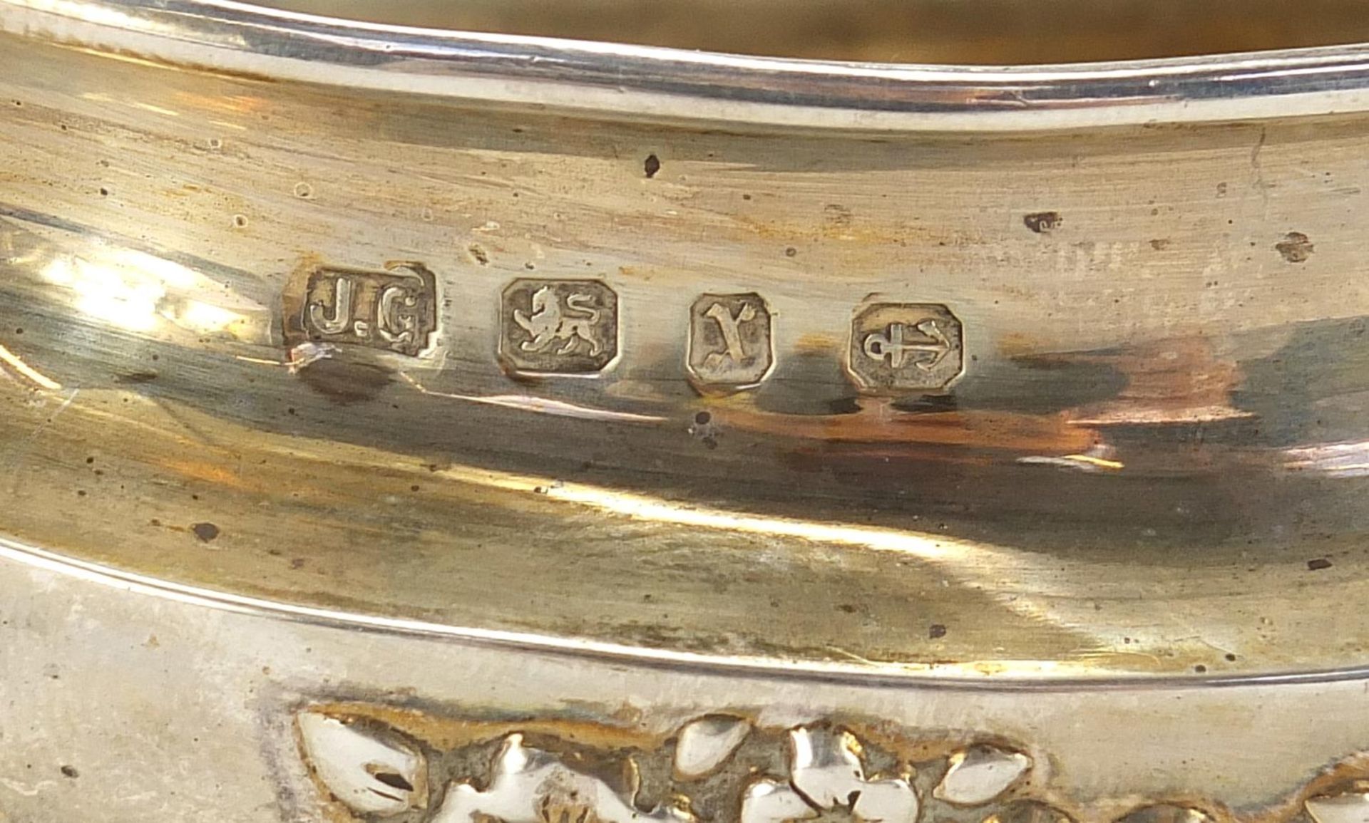 Joseph Gloster Ltd, Victorian silver sugar bowl with demi fluted body, blank cartouche and twin - Bild 3 aus 4