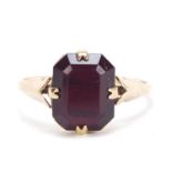 9ct gold garnet ring, size L, 1.7g :For Further Condition Reports Please Visit Our Website,