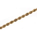 9ct gold rope twist bracelet, 16cm in length, 2.1g :For Further Condition Reports Please Visit Our