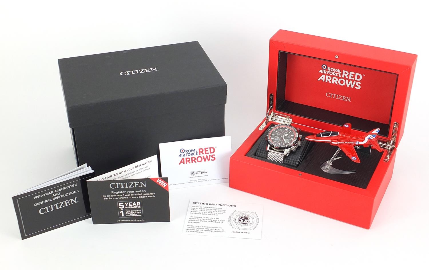 Citizen Eco-Drive, gentlemen's Royal Air Force Red Arrows wristwatch with box, paperwork and display - Image 6 of 7