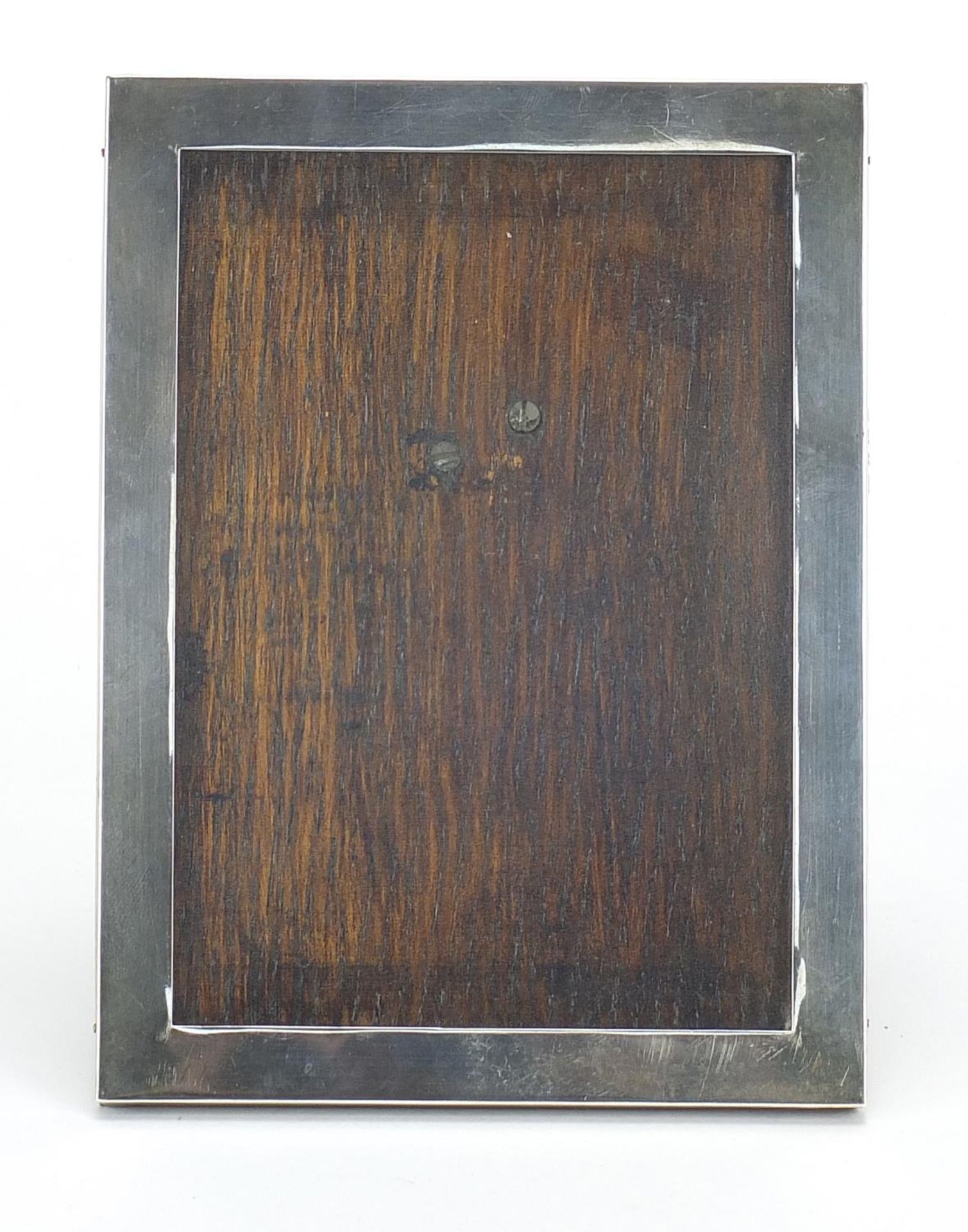 W J Myatt & Co, George V rectangular silver easel photo frame, Birmingham 1922, 15.5cm x 12cm :For