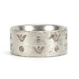 Emporio Armani silver ring, size O, 14.6g :For Further Condition Reports Please Visit Our Website,