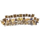 Collection of vintage clock movements, parts and accessories including Enfield :For Further