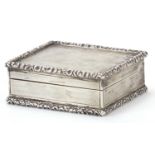 Frederick Thomas Buckthorpe, Edward VII silver snuff box with secret compartment to the hinged