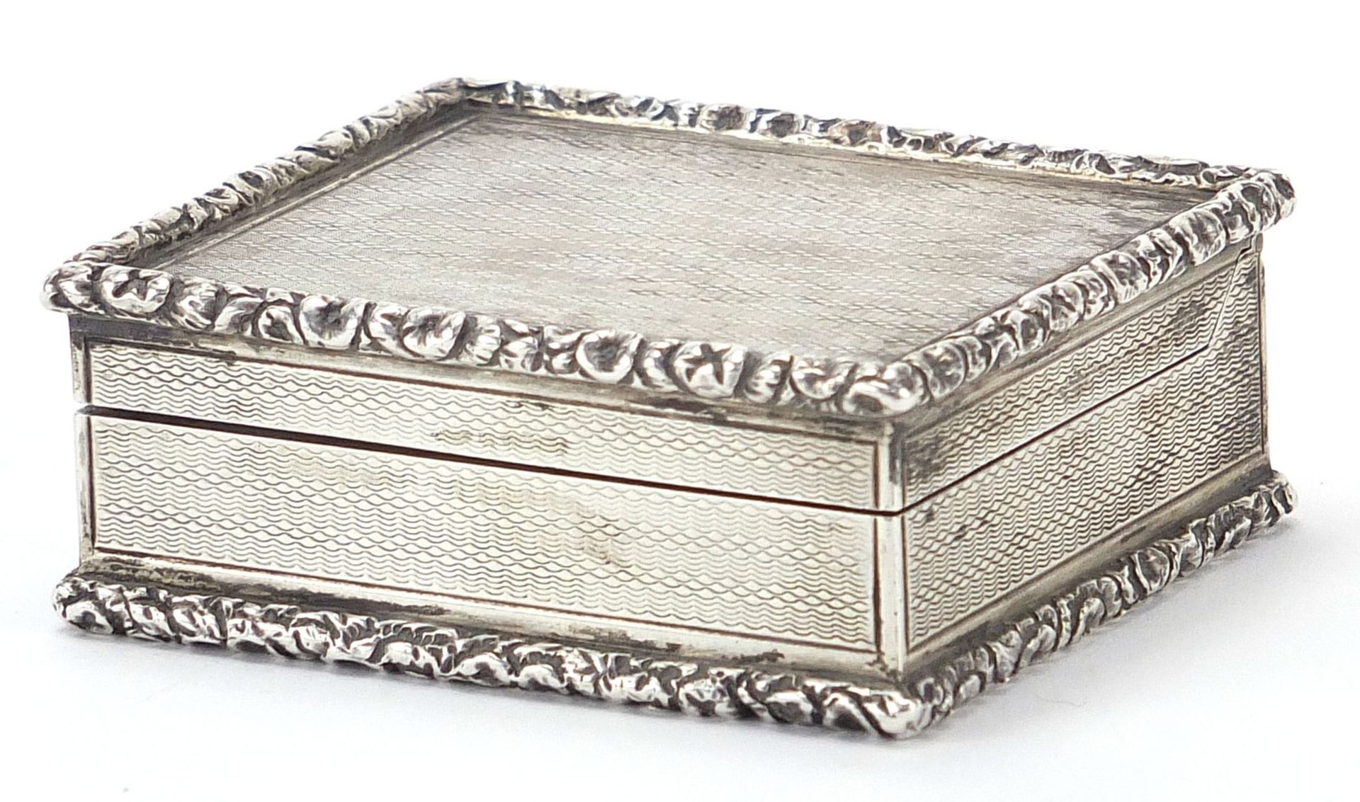 Frederick Thomas Buckthorpe, Edward VII silver snuff box with secret compartment to the hinged