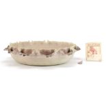 Ned Heywood naturalistic ceramic bowl, 30cm in diameter :For Further Condition Reports Please