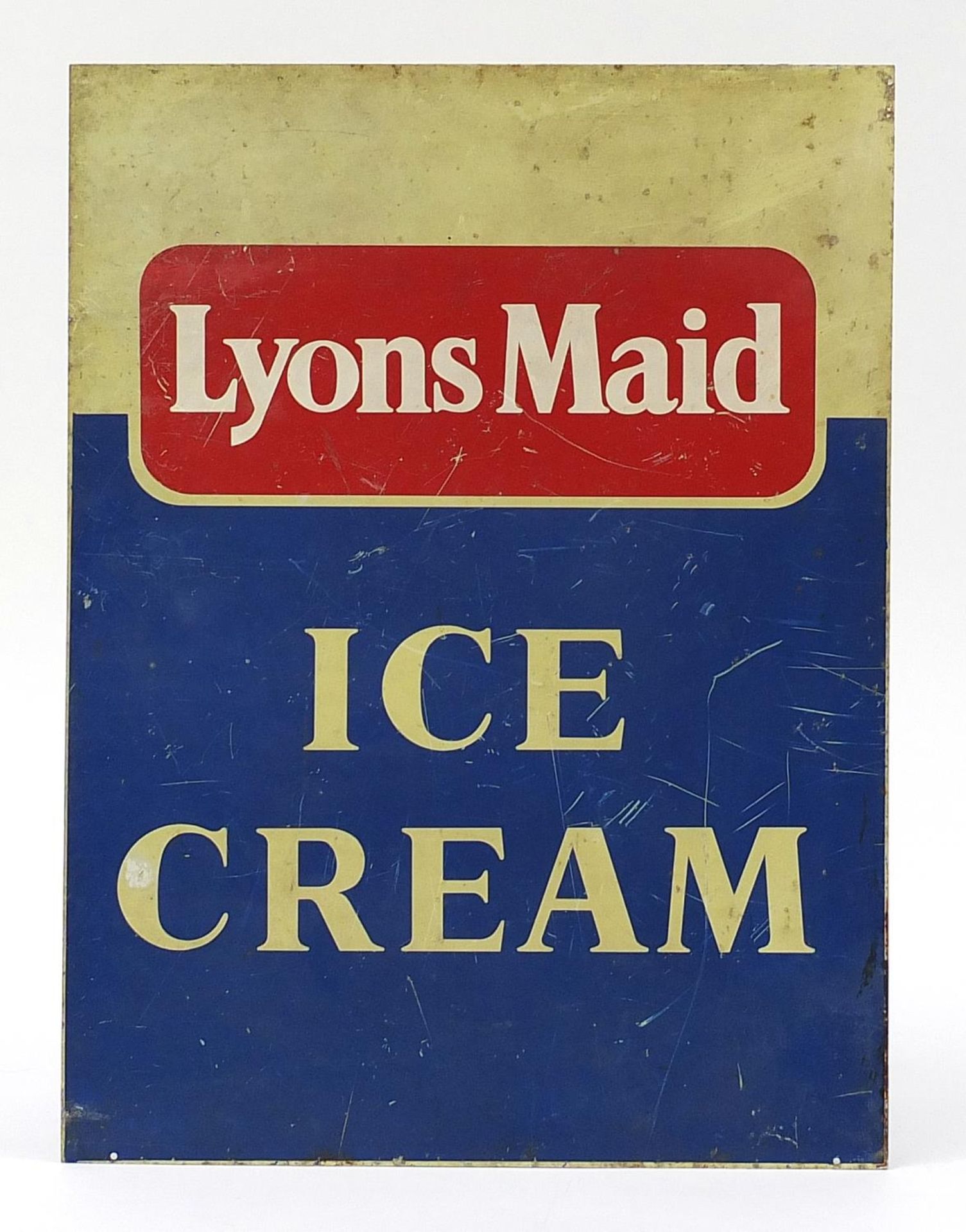 Lyons Maid tin advertising ice cream sign, 61cm x 46cm :For Further Condition Reports Please Visit